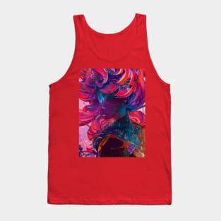 Fantastical Manga Flower Girl Tank Top